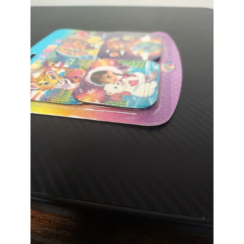Vintage Lisa Frank 4 Magnetic Clips Pack Tiger Space Girl Cat Pups Y2K